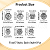 SOFPLATE 42Pcs 7 Styles Alloy European Beads MPDL-SP0001-01-2