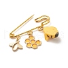Bee and Honeycomb Enamel Charms Brooch JEWB-BR00068-5