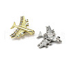 12Pcs 2 Colors Airplane Alloy Rhinestone Bowknot Brooches for Backpack Clothes JEWB-A033-20-3