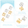 Unicraftale 6Pcs 2 Colors 304 Stainless Steel Open Cuff Ring Components STAS-UN0056-76-5