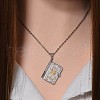 Openable Cross Bible 201 Stainless Steel Pendant Necklaces FS-WG822FB-01-1