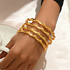 4Pcs Elegant Wave Zinc Alloy Bangle Set for Women HJ1399-2-1