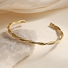 304 Stainless Steel Cuff Bangles BJEW-C102-01G-1