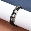 Braided Leather Multi-strand Bracelets BJEW-Z081-15P-3