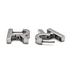 304 Stainless Steel Huggie Hoop Earrings STAS-H156-13P-3