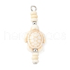 10Pcs 2 Colors Dyed Synthetic Turquoise Turtle Rondelle Beaded Pendants PALLOY-JF04011-4