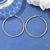 Tarnish Resistant 304 Stainless Steel Big Hoop Earrings EJEW-F105-06P-5