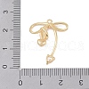 Brass Micro Pave Clear Cubic Zirconia Pendants KK-U008-03B-G-3