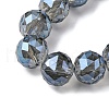 Transparent Electroplate Glass Beads Strands EGLA-N002-34H-F04-3