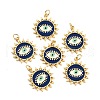 Brass Enamel Pendants KK-P204-16G-1