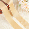 DELORIGIN 3 Rolls Polyester Satin Frayed Ribbon OCOR-DR0001-03C-5