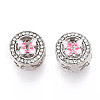 Alloy Rhinestone European Beads FIND-N009-16P-1