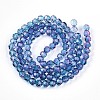 Baking Paint Transparent Glass Beads Strands X-DGLA-A035-T6mm-A07-3