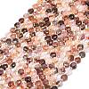 Natural Hematoid Quartz/Ferruginous Quartz Beads Strands G-C116-A79-02-2