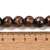 Handmade Dichroic Foil Glass Beads Strands DICH-U001-05G-4