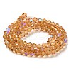 Transparent Electroplate Glass Beads Strands EGLA-A039-T4mm-L18-2