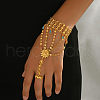 Bohemian Style Alloy Sunflower Link Finger Ring Bracelets KM3412-4