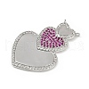 Brass Micro Pave Cubic Zirconia Pendants KK-M322-39P-2