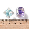 UV Plating Iridescent Transparent Acrylic Beads OACR-H112-09C-3