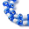 Handmade Evil Eye Lampwork Beads Strands LAMP-S069-01F-3