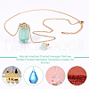 CHGCRAFT Natural Fluorite Pointed Hexagon Perfume Bottles Pendant Necklace NJEW-CA0001-07B-4