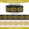 2 Rolls 2 Colors Ethnic Style Embroidery Polyester Ribbons OCOR-FG0001-58-2