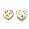 Brass Micro Pave Cubic Zirconia Charms KK-N232-261A-2