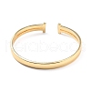 Clear Cubic Zirconia Open Cuff Bangle BJEW-A123-17G-2