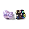 UV Plating Opaque Acrylic Beads MACR-F083-09-2