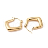 Ion Plating(IP) 304 Stainless Steel Rhombus Hoop Earrings for Women EJEW-G293-21G-2