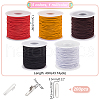 AHADERMAKER 5 Rolls Round Elastic Beading Cord EW-GA0001-01-2