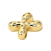 Rack Plating Brass Micro Pave Clear Cubic Zirconia Perdants KK-C067-11G-X-2