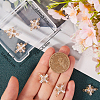 Beebeecraft 8Pcs Brass Pave Clear Cubic Zirconia Connector Charms KK-BBC0014-64-3