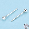 925 Sterling Silver Round Ball Stud Earrings STER-T005-01B-5