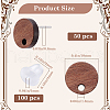 SOFPLATE 50Pcs Wood Stud Earring Finding FIND-SP0001-19B-2