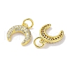 Rack Plating Brass Micro Pave Cubic Zirconia Pendants KK-Z039-22G-2