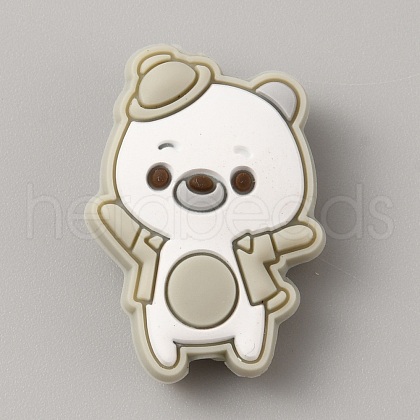 Bear Food Grade Eco-Friendly Silicone Focal Beads SIL-SZC0008-04B-1
