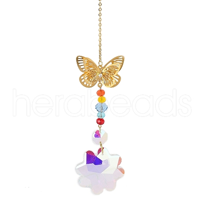 Hollow Alloy Hanging Ornaments HJEW-Q012-05B-1
