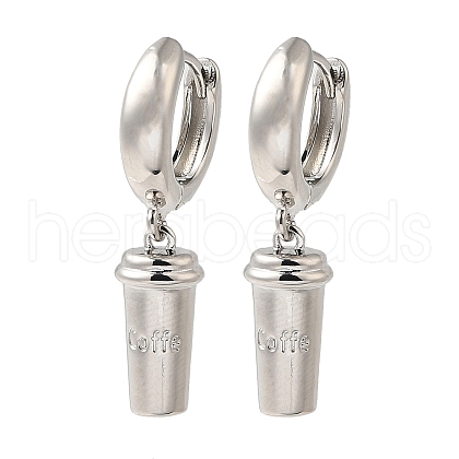 Mother's Day Rack Plating Brass Hoop Earrings EJEW-B062-46P-1