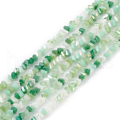 Gradient Color Electroplate Glass Bead Strands GLAA-E042-02B-1