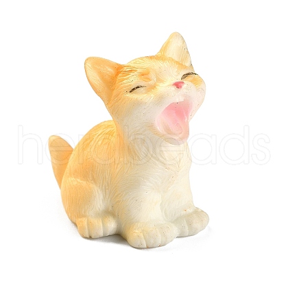 Resin Cat Display Decorations DJEW-O003-01B-1