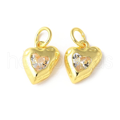 Brass Micro Pave Cubic Zirconia Pendants KK-U067-10G-04-1