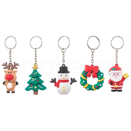 Christmas Theme PVC Plastic Keychains KEYC-JKC00781-01-1