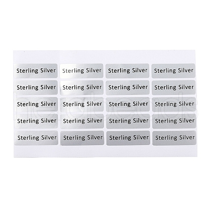PET Sterling Silver Stickers DIY-NH002-01A-1