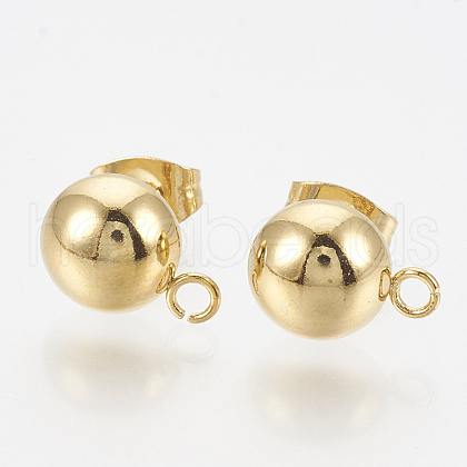 201 Stainless Steel Stud Earring Findings X-STAS-Q225-16G-6mm-1