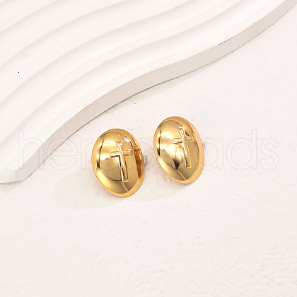 Elegant Stainless Steel Stud Earrings QH2342-1-1