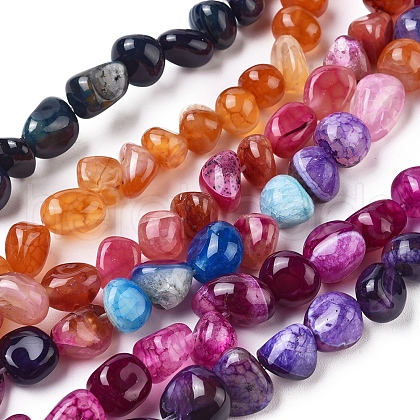 Natural Agate Beads Strands G-L560-S-1