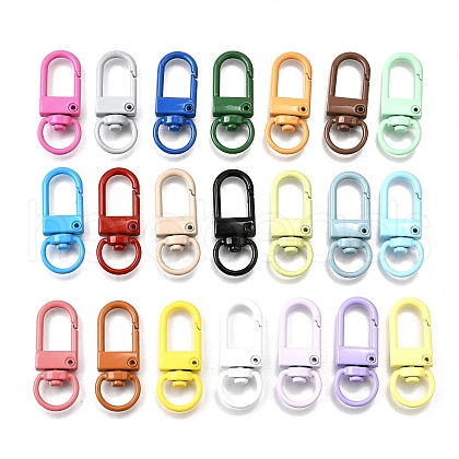 Spray Painted Alloy Swivel Clasps PALLOY-A022-04-1