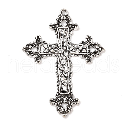 Tibetan Style Alloy Big Gothic Pendants X-TIBEP-A20541-AS-FF-1