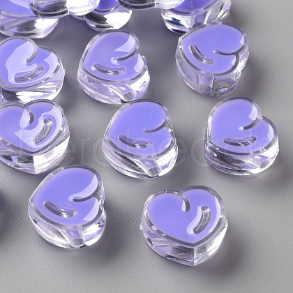 Transparent Enamel Acrylic Beads TACR-S155-004J-1